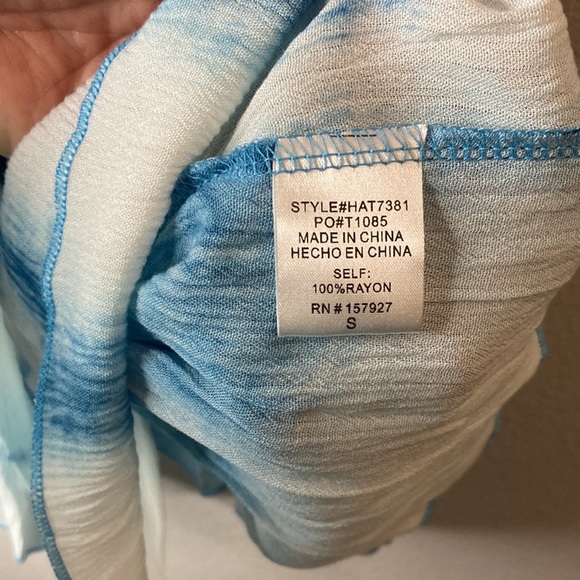 La Miel Blue Boho Top - Picture 6 of 7